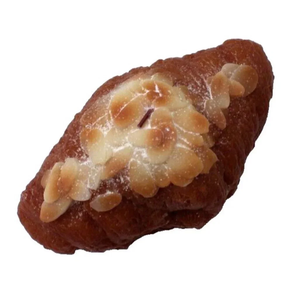 New Brown Almond Croissant Figural Candle Food Bakery Pastry